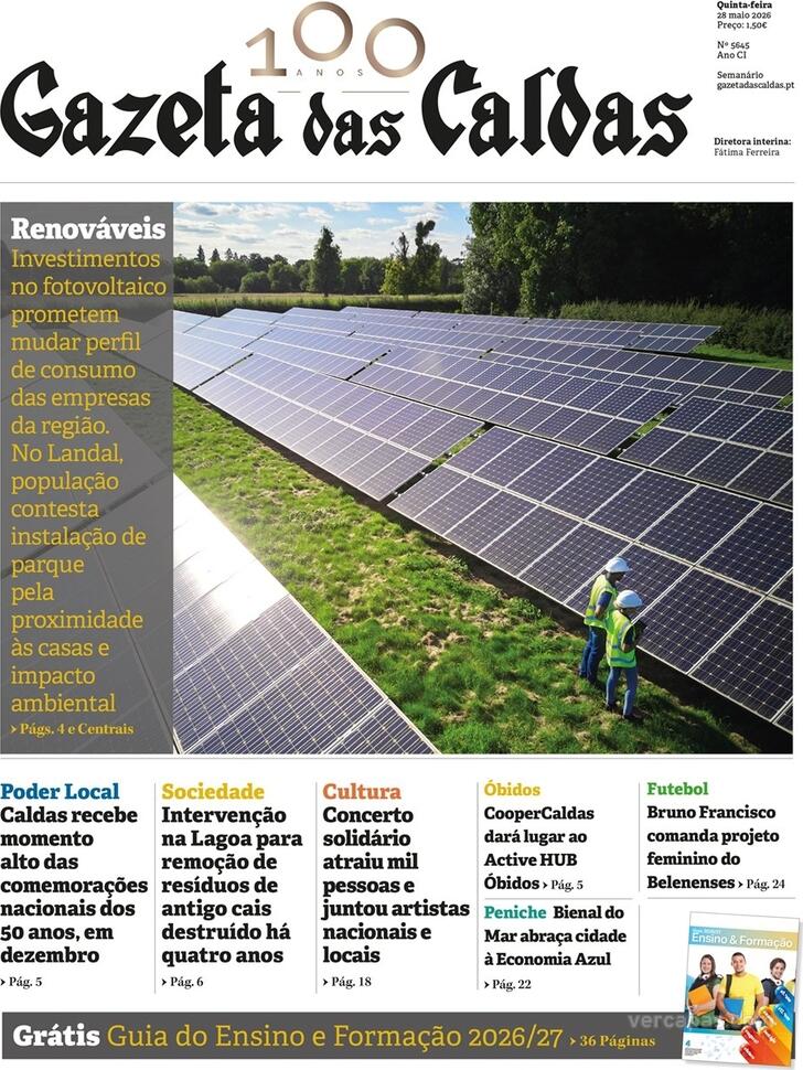 Capa Gazeta das Caldas - 2026-05-28