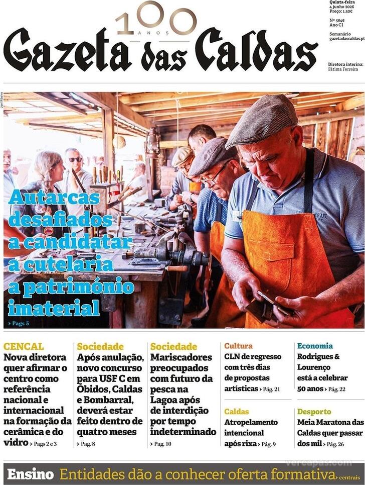 Capa Gazeta das Caldas - 2026-06-04