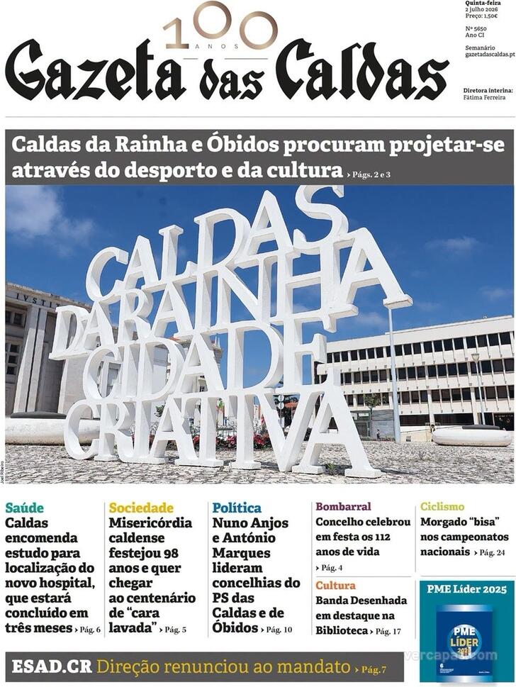 Capa Gazeta das Caldas - 2026-07-02