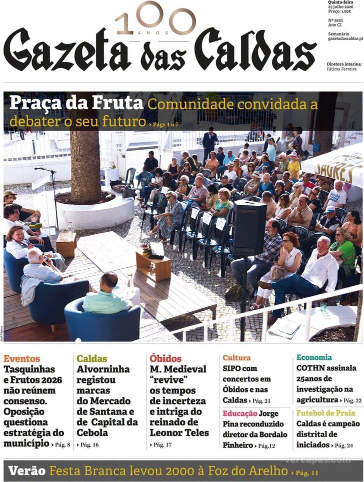 Capa Gazeta das Caldas - 2026-07-23