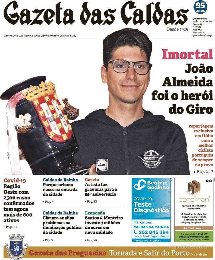 Capa Gazeta Das Caldas De 2020 10 30 4188