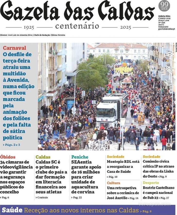 Capa Gazeta das Caldas - 2025-03-06