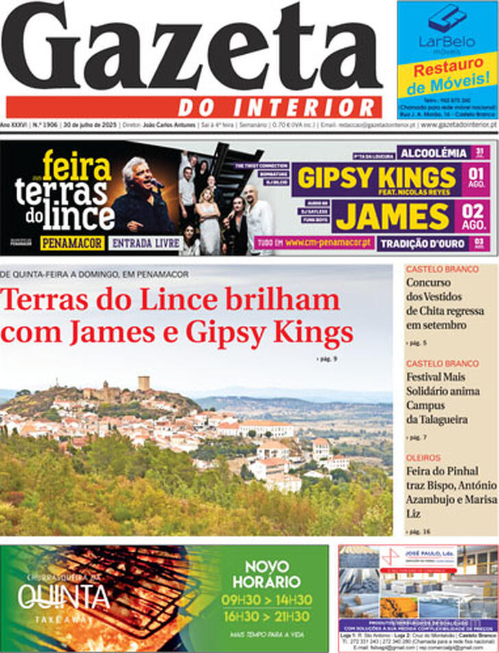 Capa Gazeta do Interior - 2025-07-30