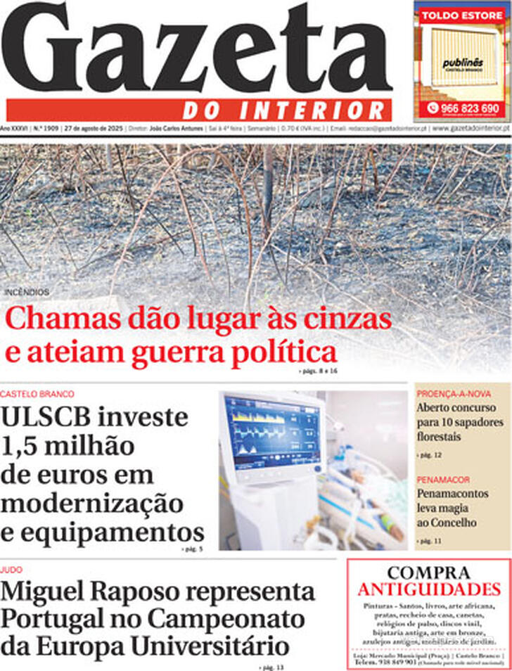 Capa Gazeta do Interior - 2025-08-27