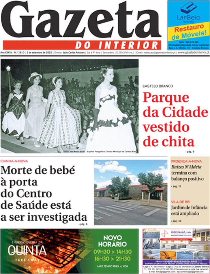 Capa Gazeta do Interior - 2025-09-03