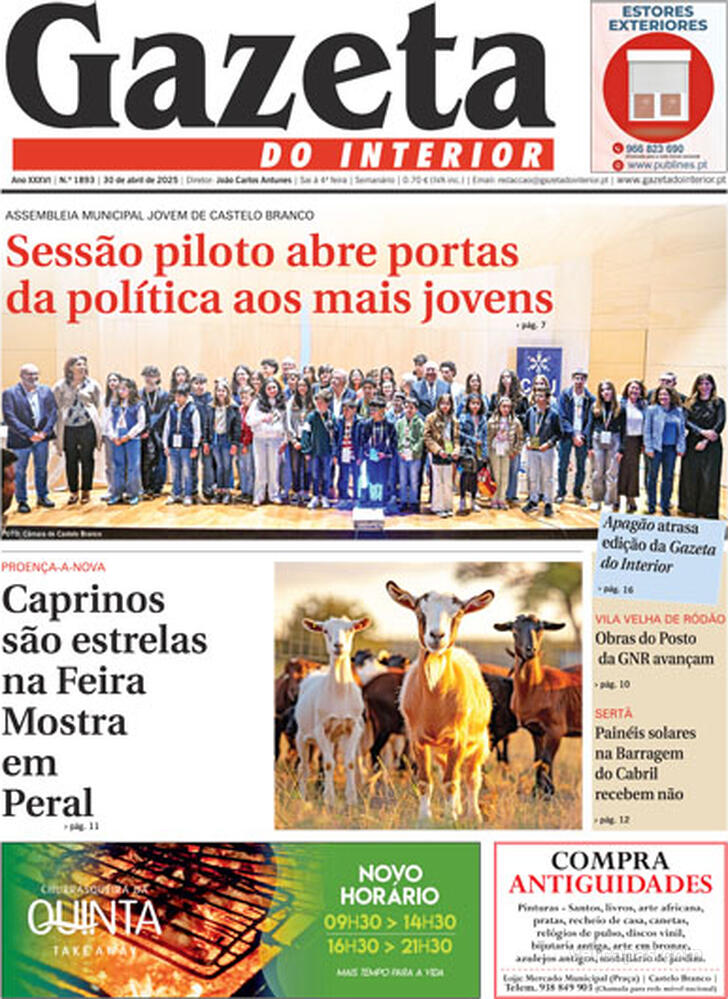 Capa Gazeta do Interior - 2025-04-30