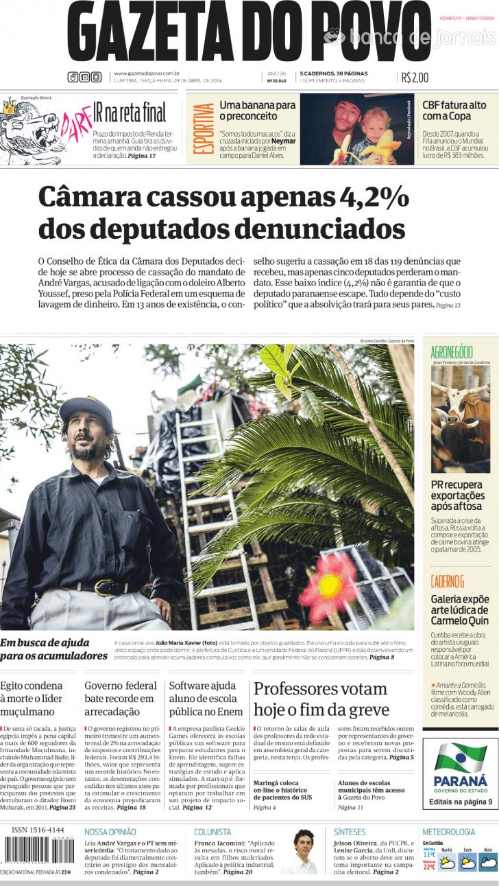 Capa - Gazeta do Povo de 2014-04-29