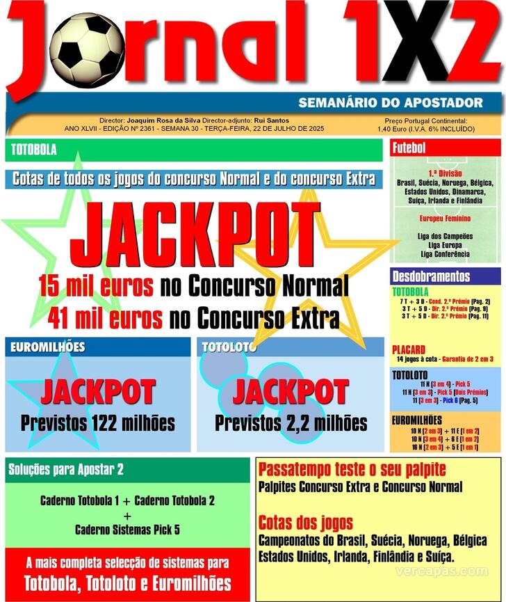 Capa Jornal 1X2 - 2025-07-22