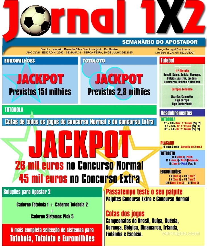 Capa Jornal 1X2 - 2025-07-29