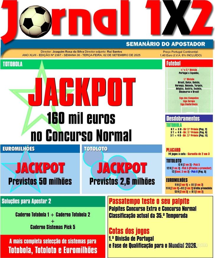 Capa Jornal 1X2 - 2025-09-02