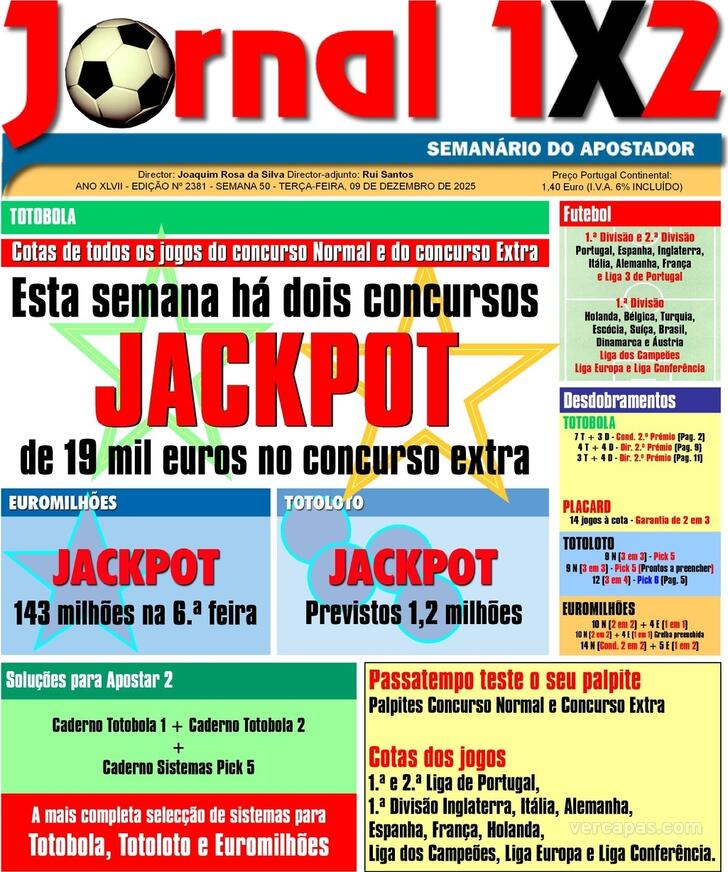 Capa Jornal 1X2 - 2025-12-09