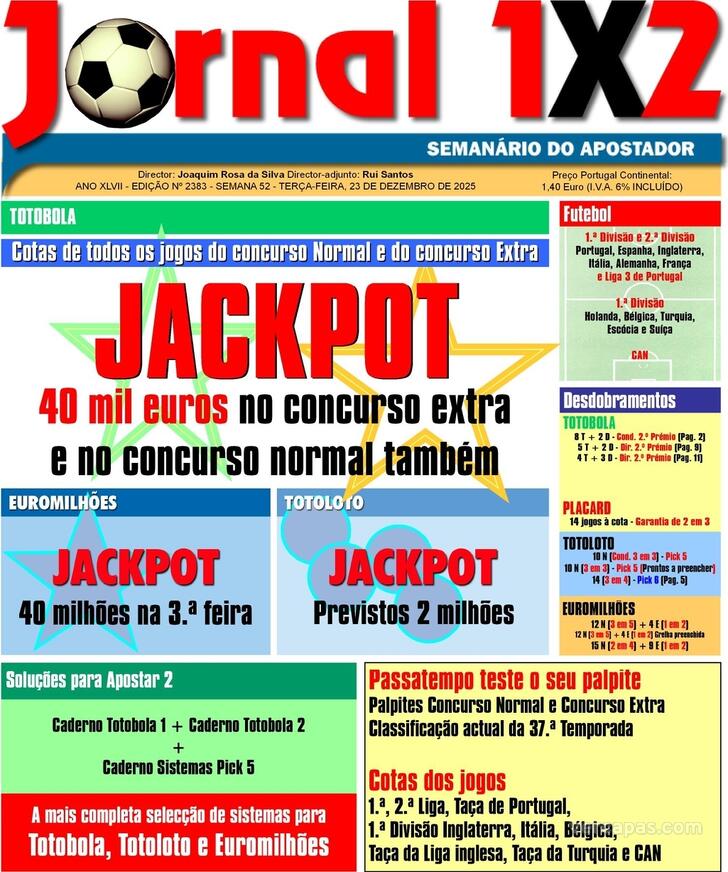 Capa Jornal 1X2 - 2025-12-23