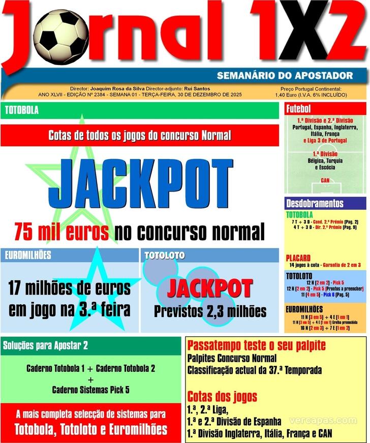 Capa Jornal 1X2 - 2025-12-30