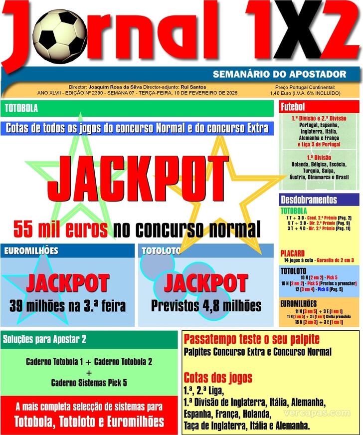 Capa Jornal 1X2 - 2026-02-10