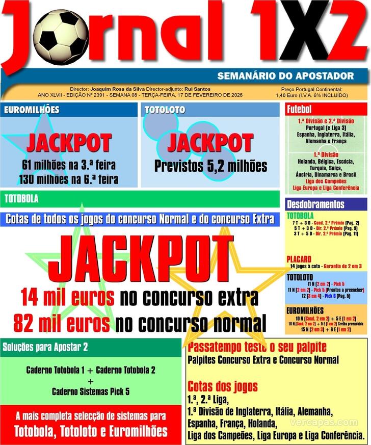 Capa Jornal 1X2 - 2026-02-17