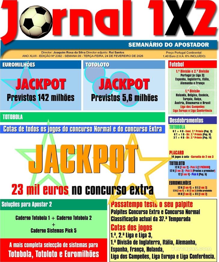 Capa Jornal 1X2 - 2026-02-24