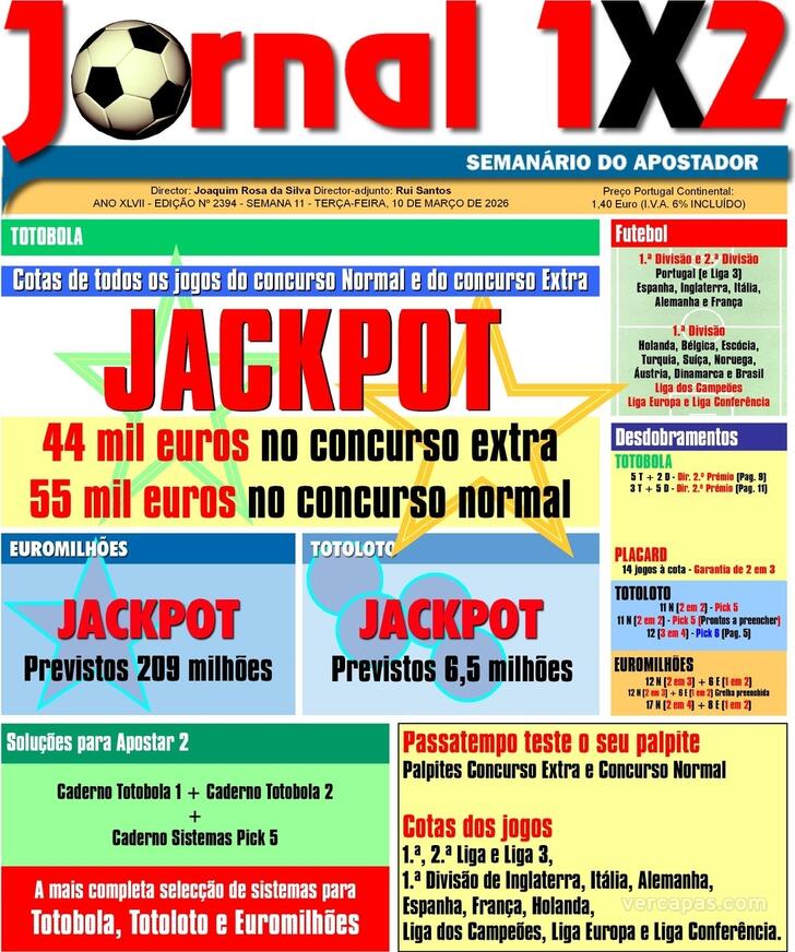 Capa Jornal 1X2 - 2026-03-10