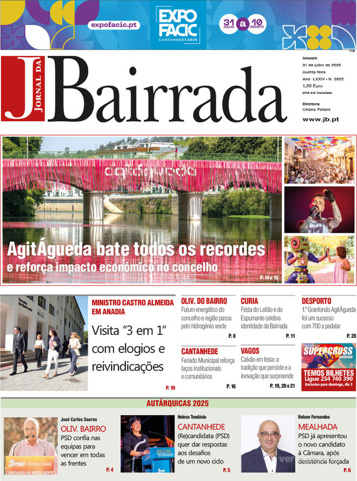 Capa Jornal da Bairrada - 2025-07-31