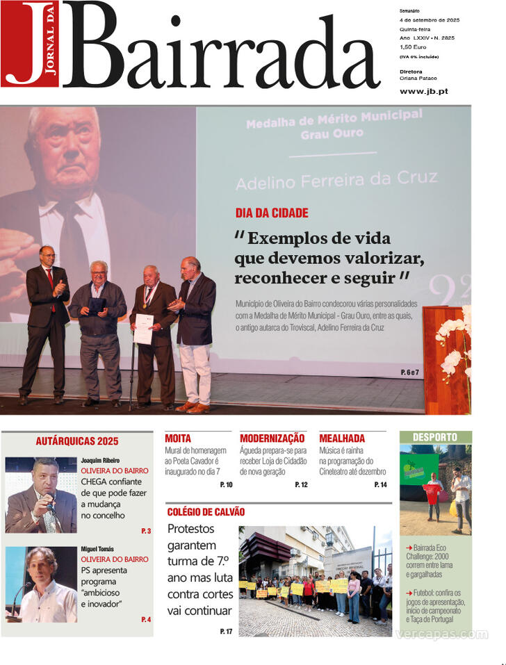 Capa Jornal da Bairrada - 2025-09-03