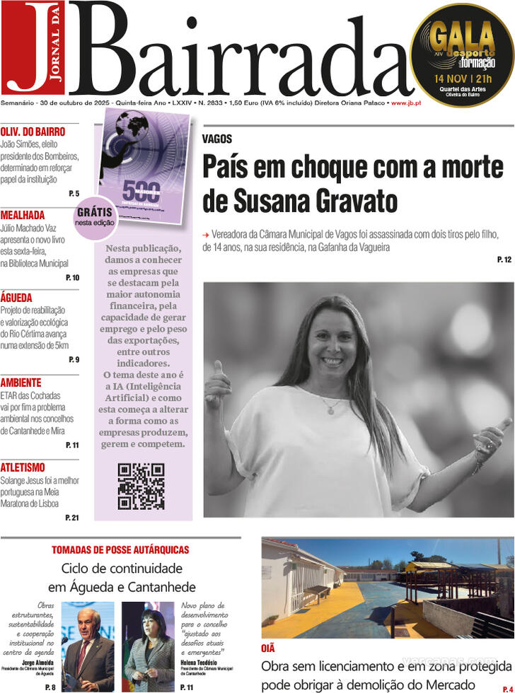 Capa Jornal da Bairrada - 2025-10-29