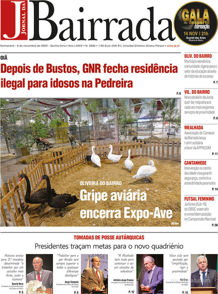 Capa Jornal da Bairrada - 2025-11-05