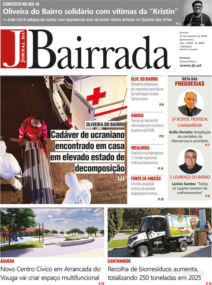 Capa Jornal da Bairrada - 2026-02-11