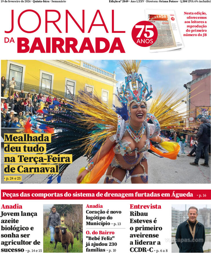 Capa Jornal da Bairrada - 2026-02-18
