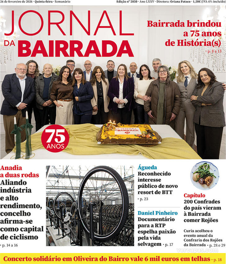 Capa Jornal da Bairrada - 2026-02-25