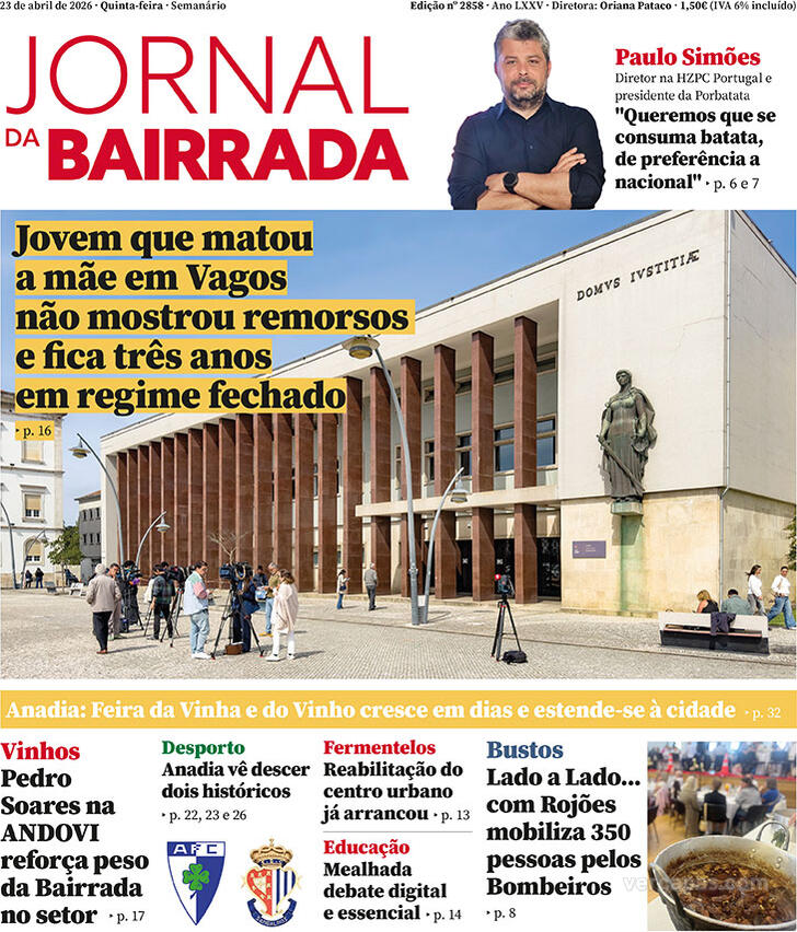 Capa Jornal da Bairrada - 2026-04-22