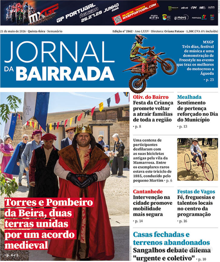 Capa Jornal da Bairrada - 2026-05-20