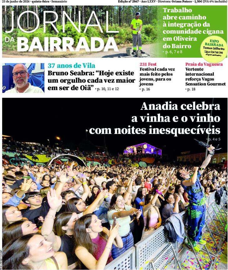 Capa Jornal da Bairrada - 2026-06-24