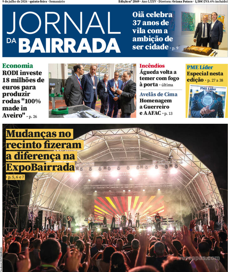 Capa Jornal da Bairrada - 2026-07-08