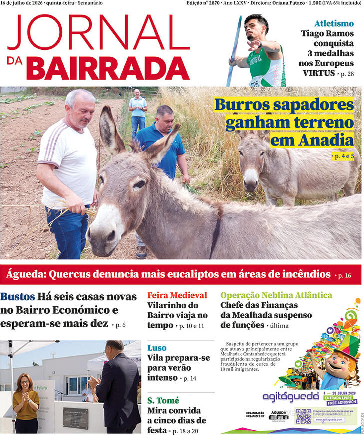 Capa Jornal da Bairrada - 2026-07-15