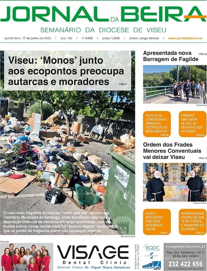 Capa Jornal da Beira - 2025-07-17