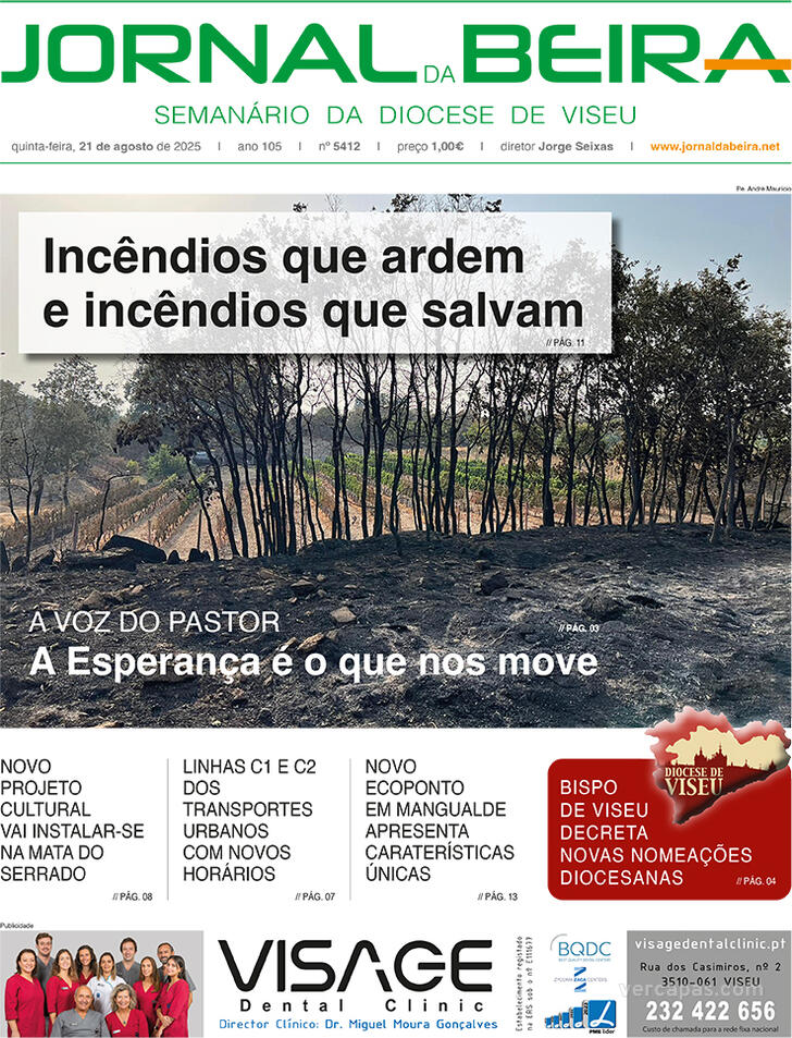 Capa Jornal da Beira - 2025-08-20