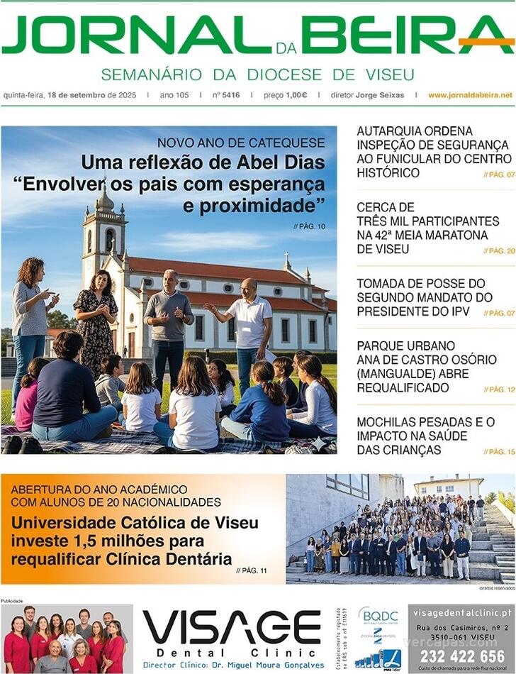 Capa Jornal da Beira - 2025-09-17