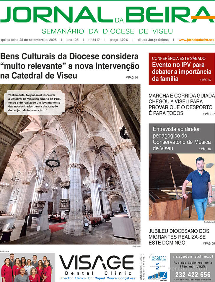 Capa Jornal da Beira - 2025-09-25