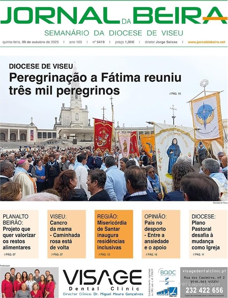 Capa Jornal da Beira - 2025-10-09