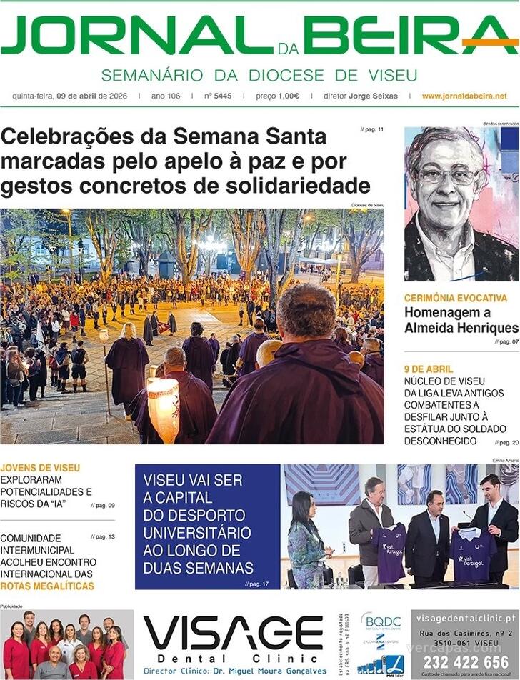 Capa Jornal da Beira - 2026-04-08