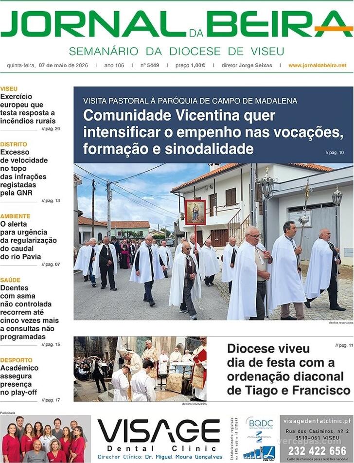 Capa Jornal da Beira - 2026-05-07