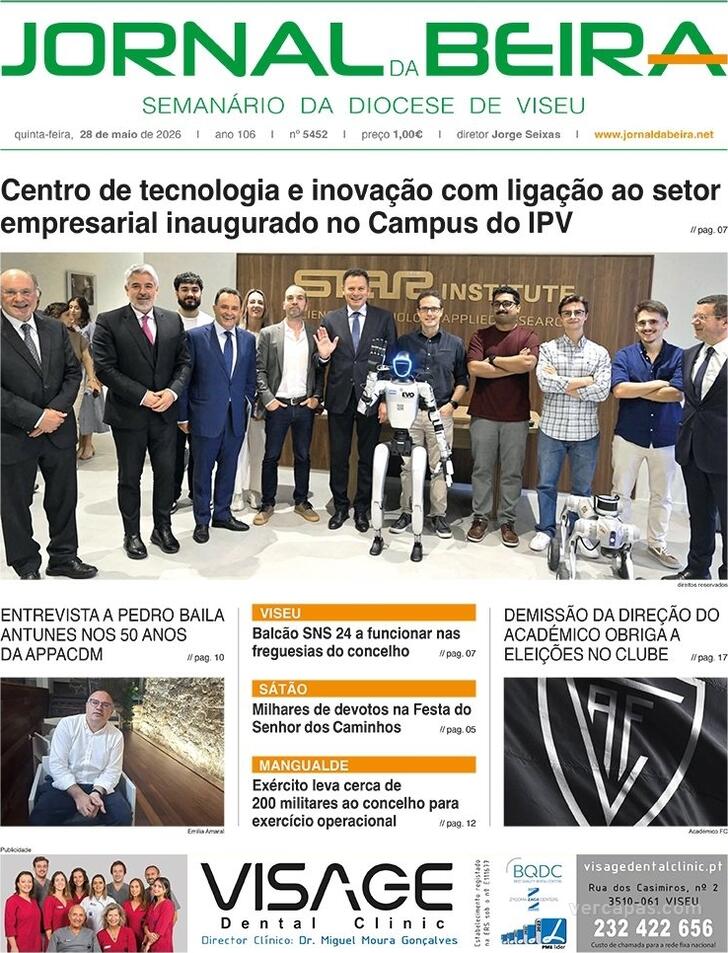 Capa Jornal da Beira - 2026-05-28