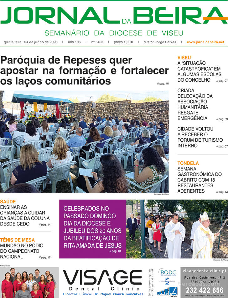 Capa Jornal da Beira - 2026-06-04