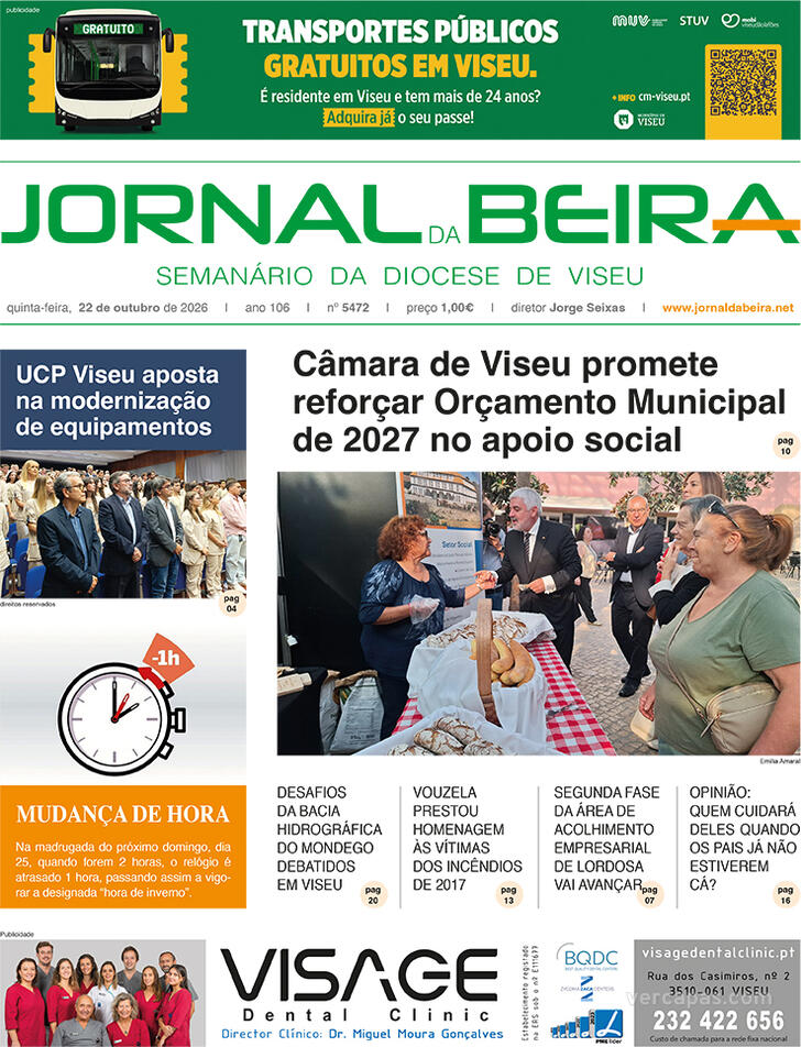 Capa Jornal da Beira - 2026-10-21