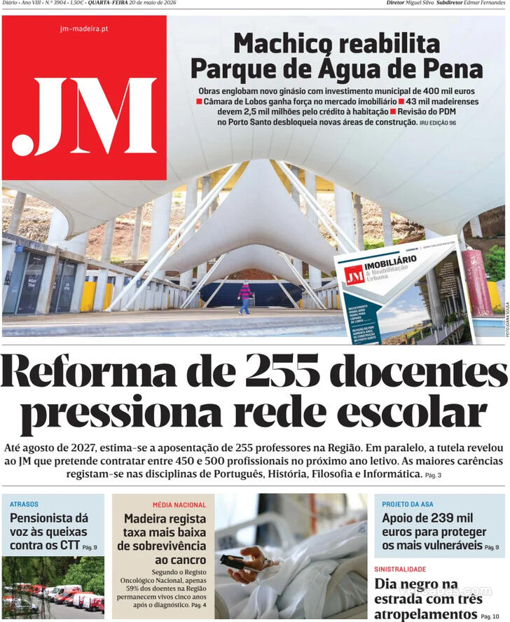 Capa Jornal da Madeira - 2026-05-20