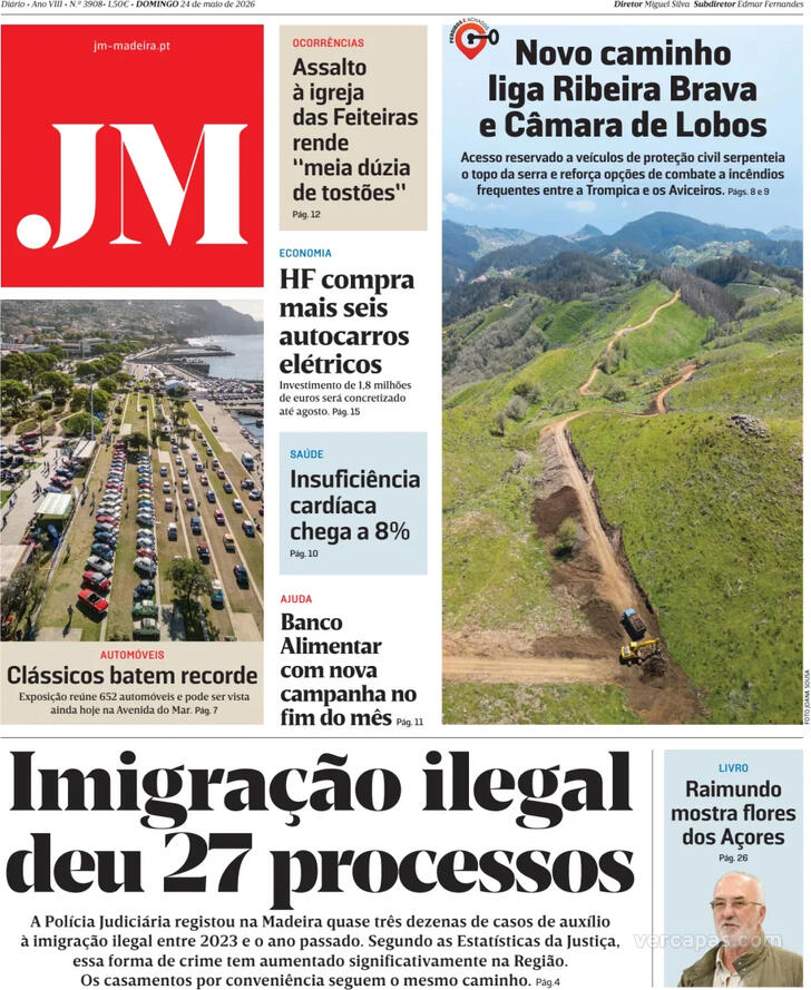 Capa Jornal da Madeira - 2026-05-24