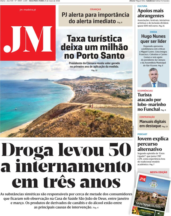Capa Jornal da Madeira - 2026-05-25