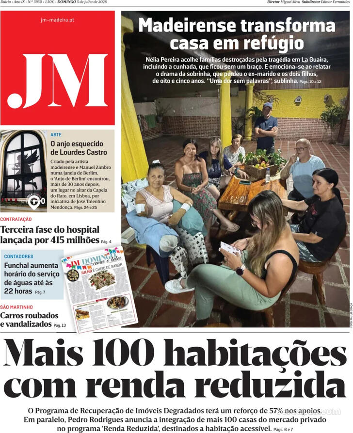 Capa Jornal da Madeira - 2026-07-05