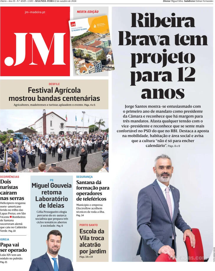 Capa Jornal da Madeira - 2026-10-12