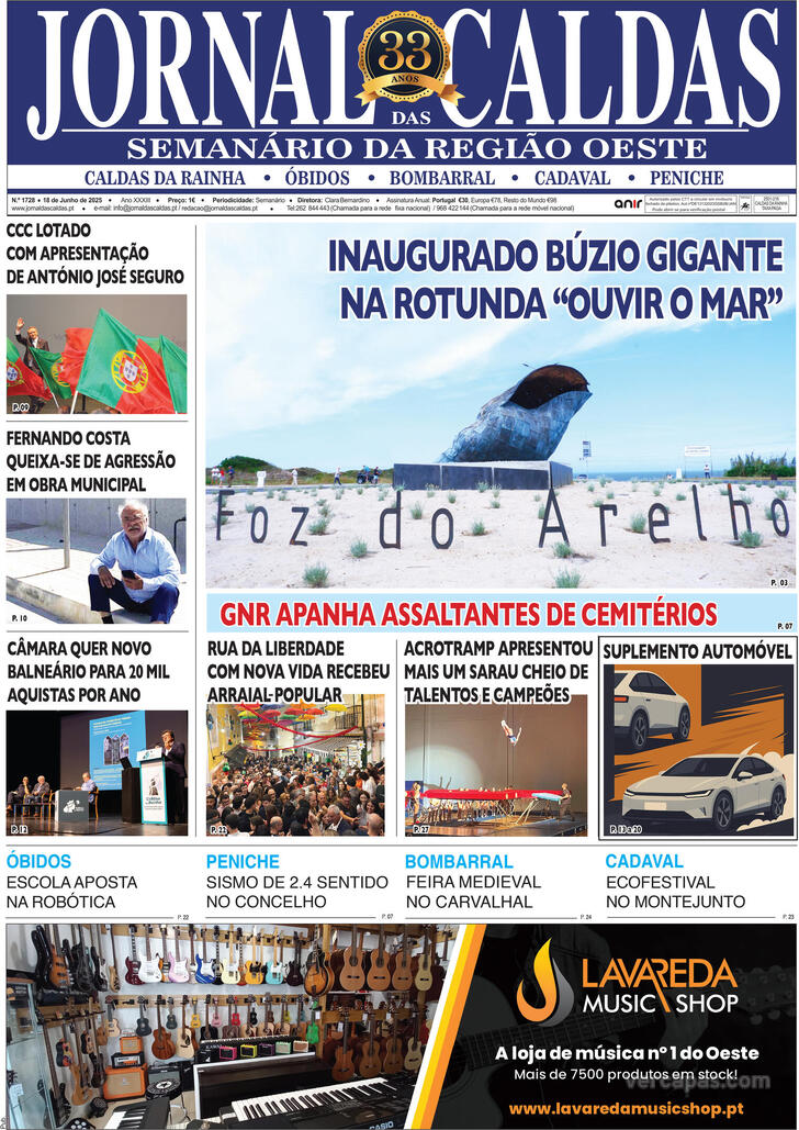 Capa Jornal das Caldas - 2025-06-19