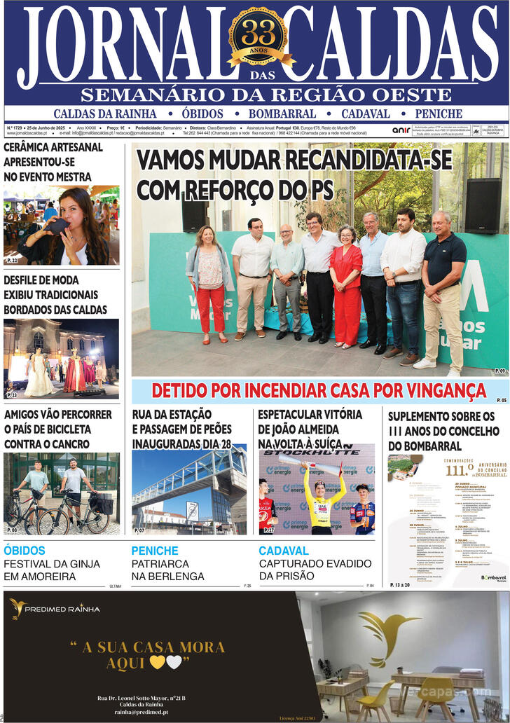 Capa Jornal das Caldas - 2025-06-26